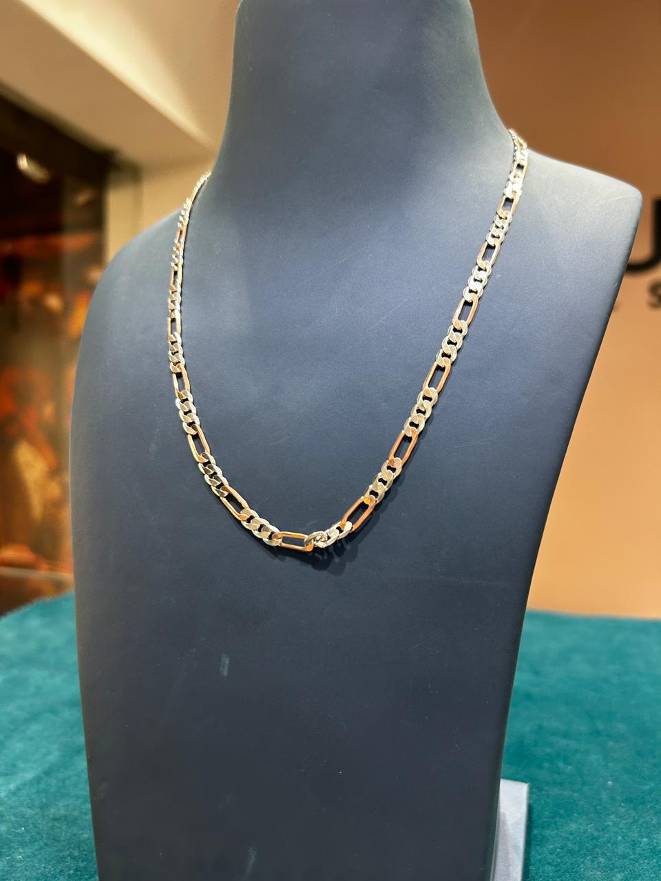 MIYU 925 Sterling Silver Figaro Link Chain Necklace