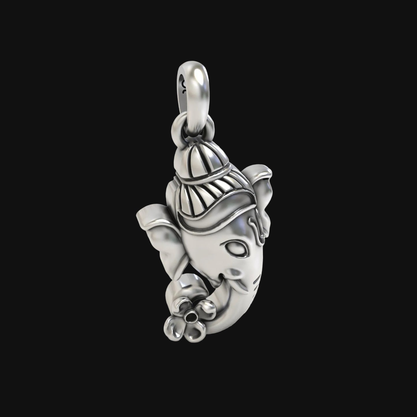 Silver ganesh face Pendant