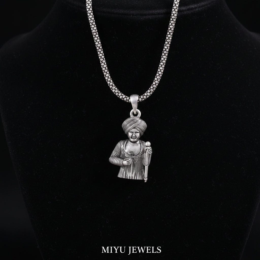 Silver Jalaram Bapa Pendant