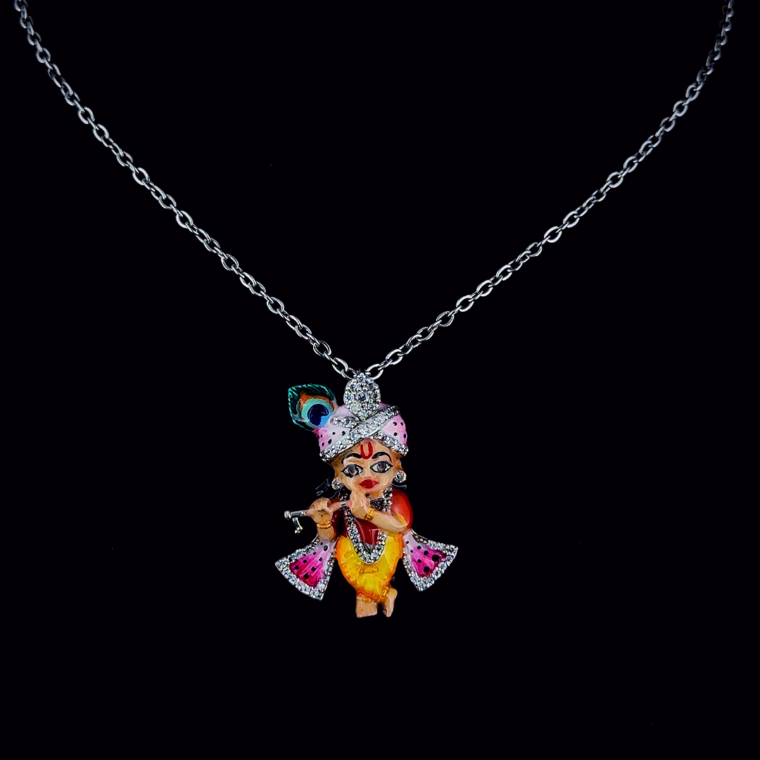 92.5 Silver Krishna Pendent