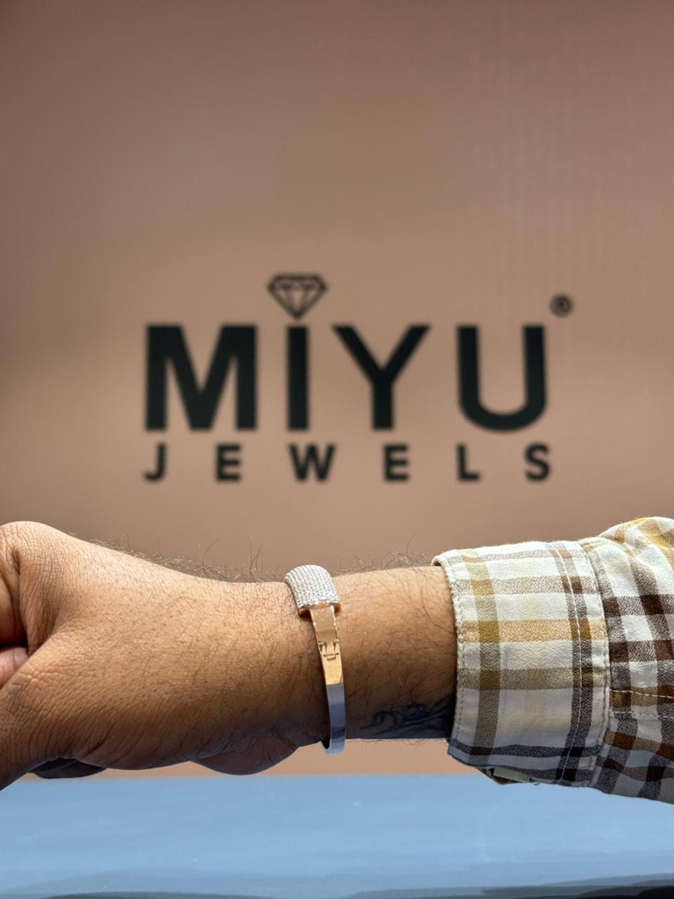 MIYU 925 Sterling Silver Iced-Out Luxury Bracelet for Men