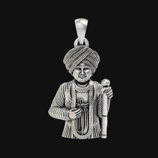 Silver Jalaram Bapa Pendant