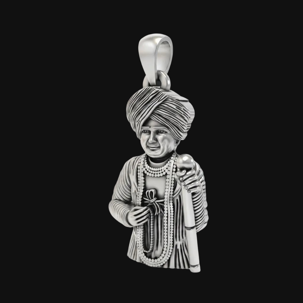 Silver Jalaram Bapa Pendant