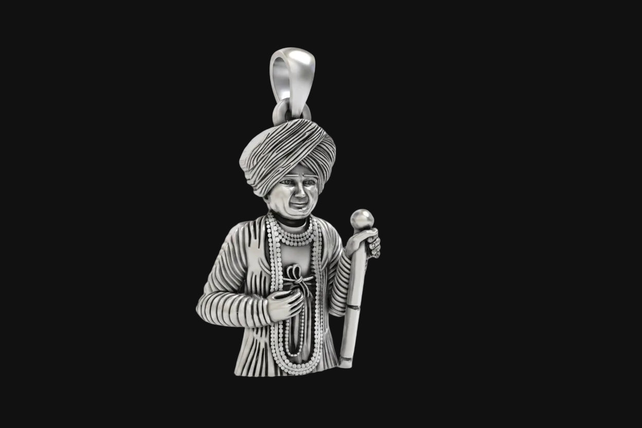 Silver Jalaram Bapa Pendant