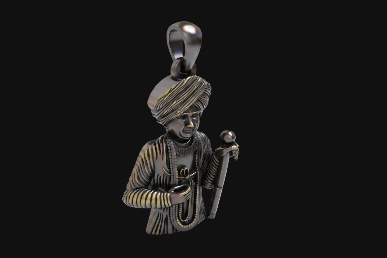 Silver Jalaram Bapa Pendant