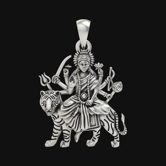 Silver Ambe Maa Pendant