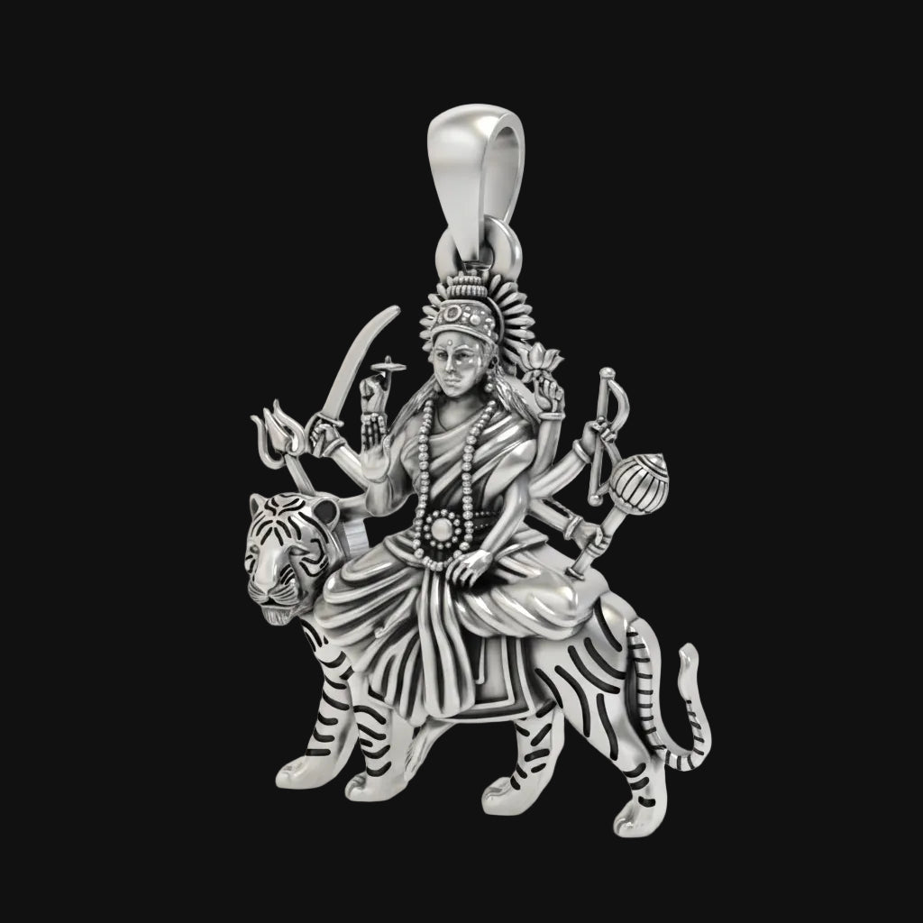Silver Ambe Maa Pendant