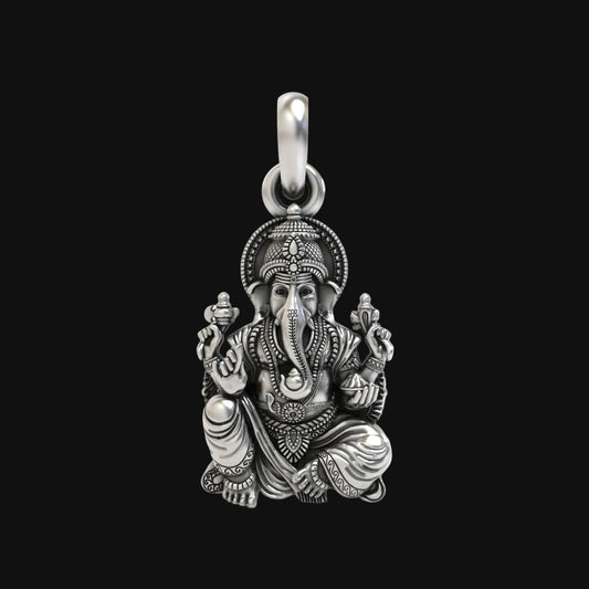 Silver Vakratunda ganesha Pendant