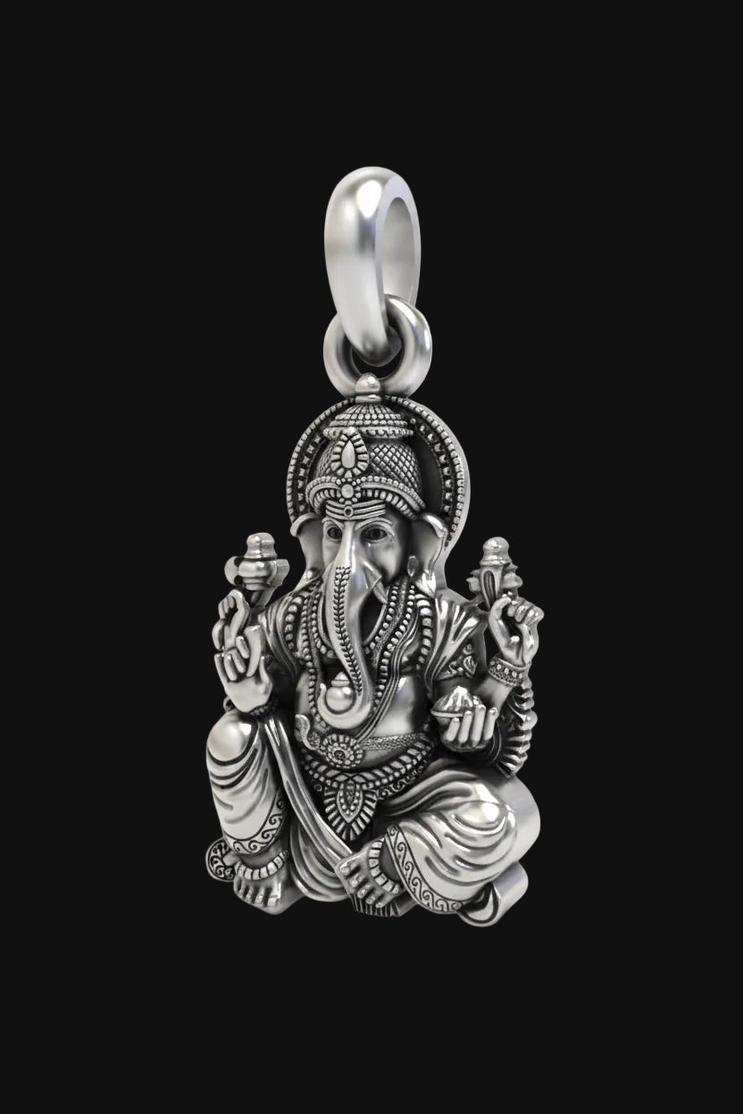 Silver Vakratunda ganesha Pendant