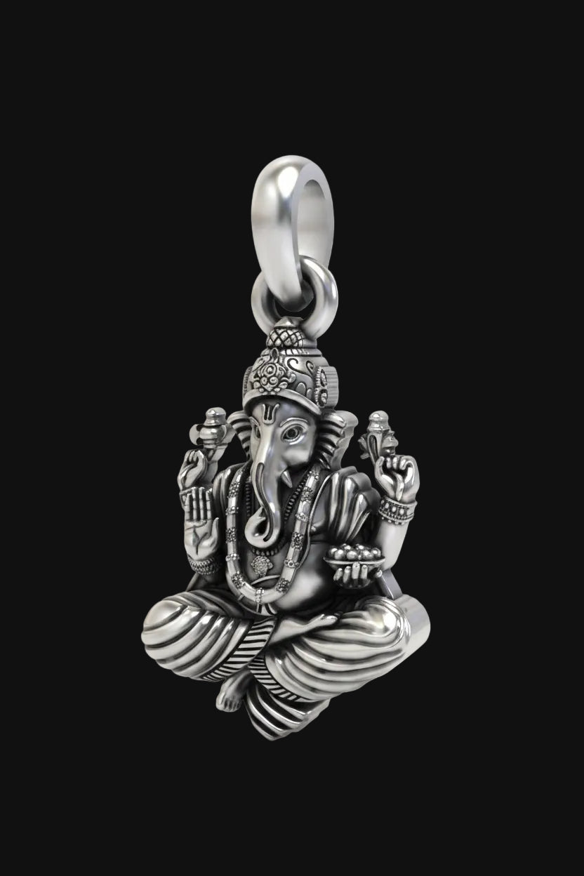 Silver Ganesh Pendant