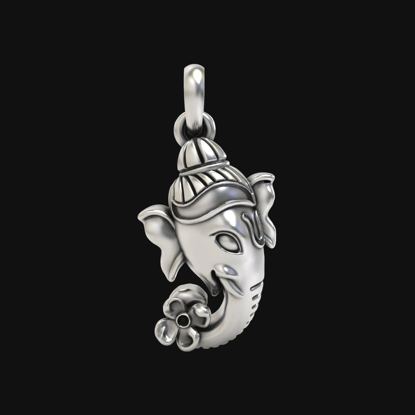 Silver ganesh face Pendant