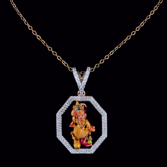 92.5 Silver Hanuman Dada Pendent
