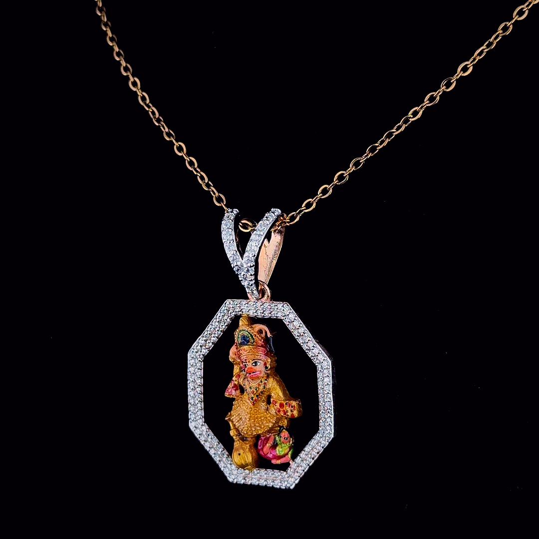 92.5 Silver Hanuman Dada Pendent