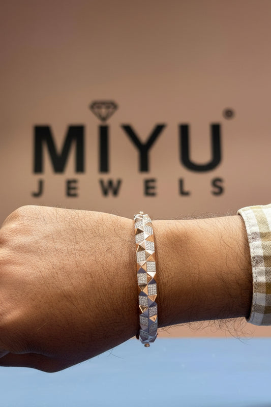 92.5 SILVER MEN ROSE TWO TONE KADA