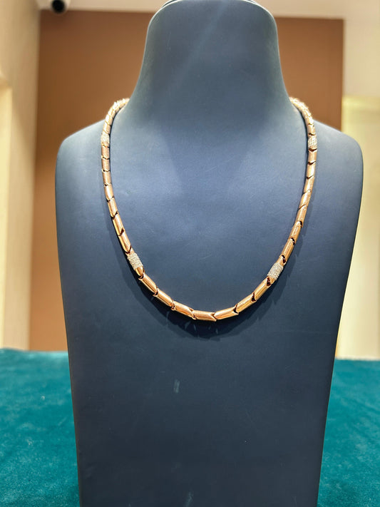 MIYU 925 Sterling Silver Royale Bar Link Necklace