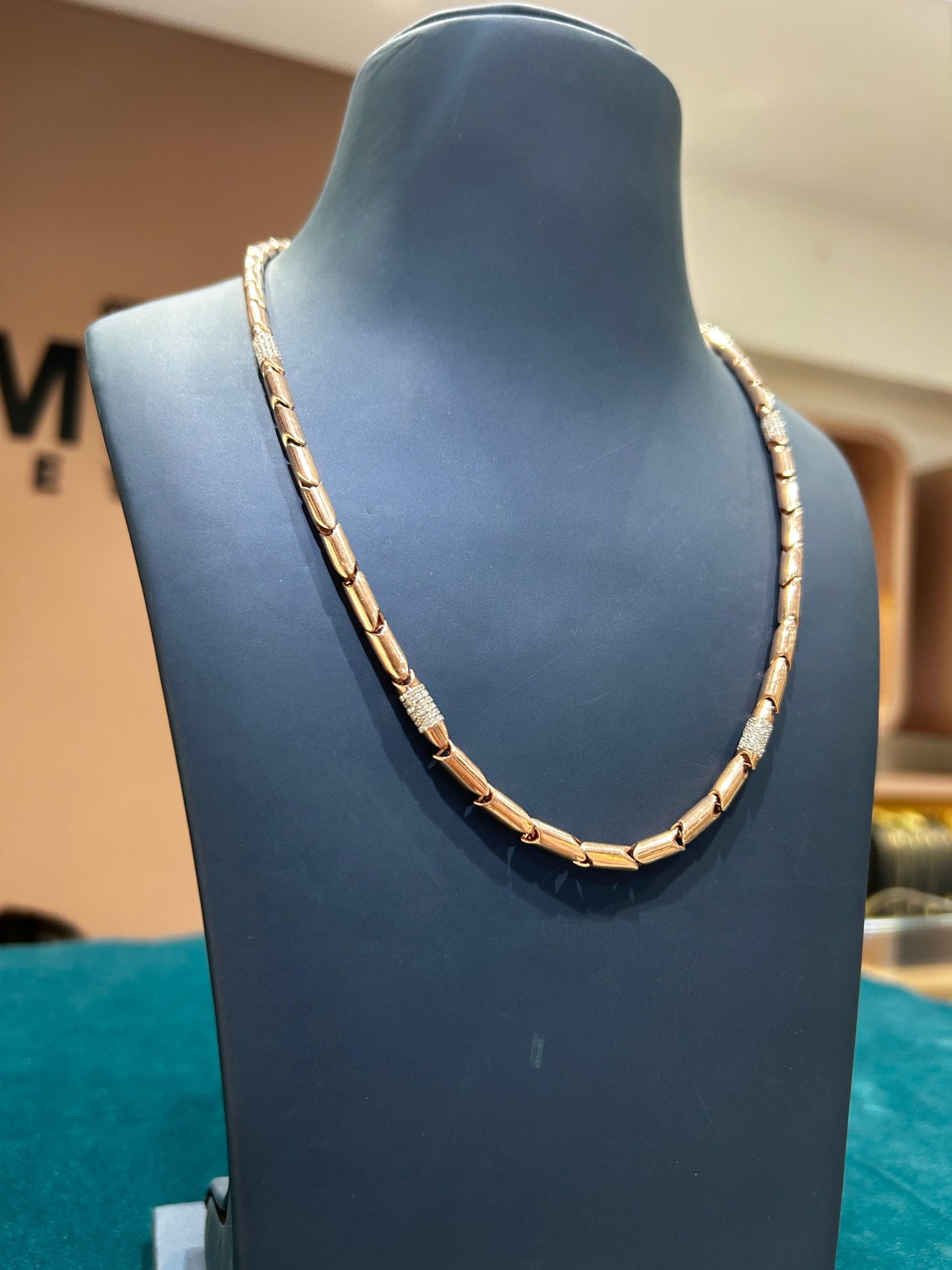 MIYU 925 Sterling Silver Royale Bar Link Necklace