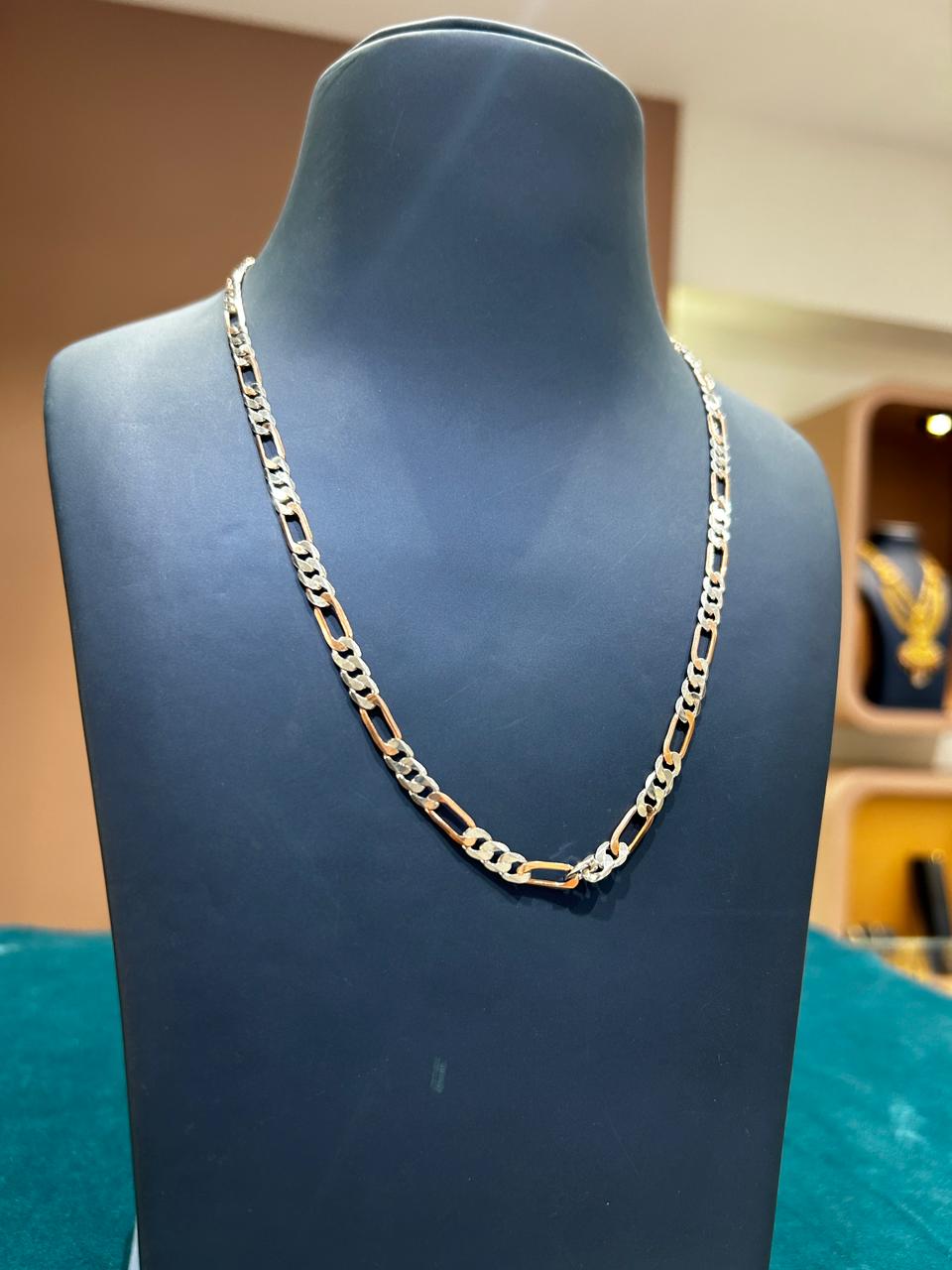 MIYU 925 Sterling Silver Figaro Link Chain Necklace