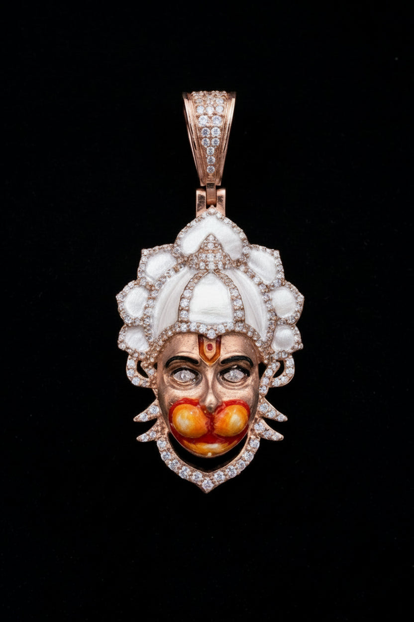 92.5 Silver Hanuman Dada Pendent