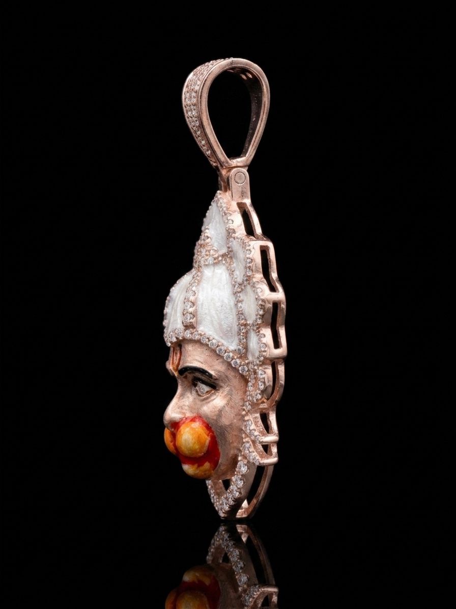 92.5 Silver Hanuman Dada Pendent