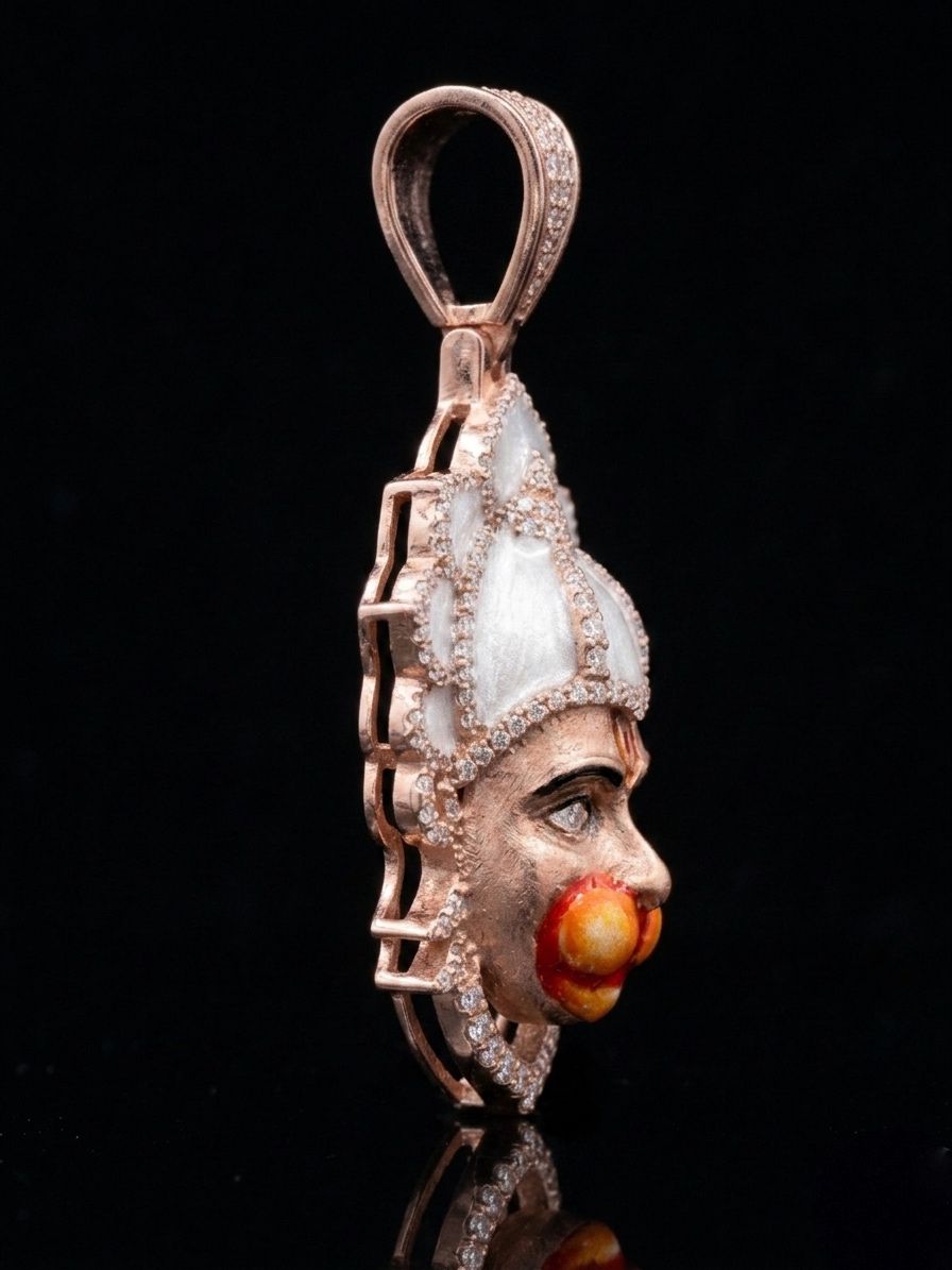 92.5 Silver Hanuman Dada Pendent